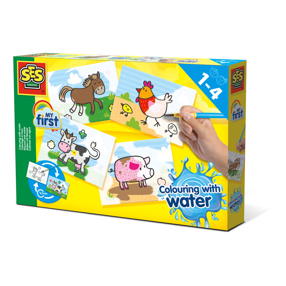 SES Creative My First Colouring with Water Farm Animals Set