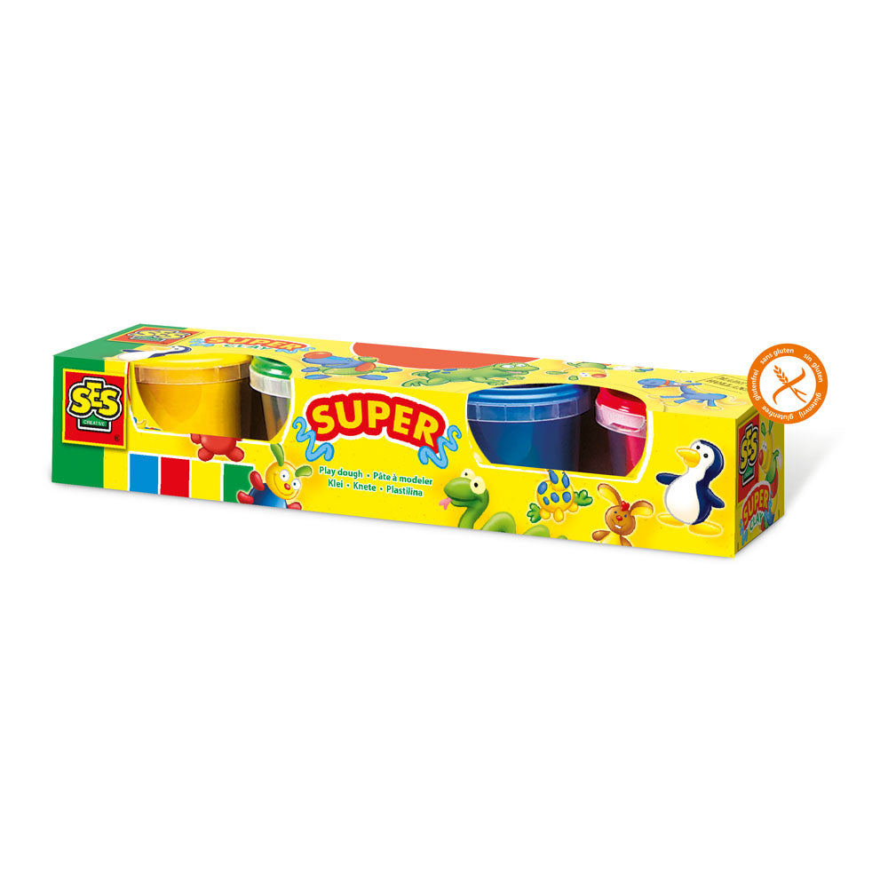 SES Creative Modelling Clay Set, 4 Pots