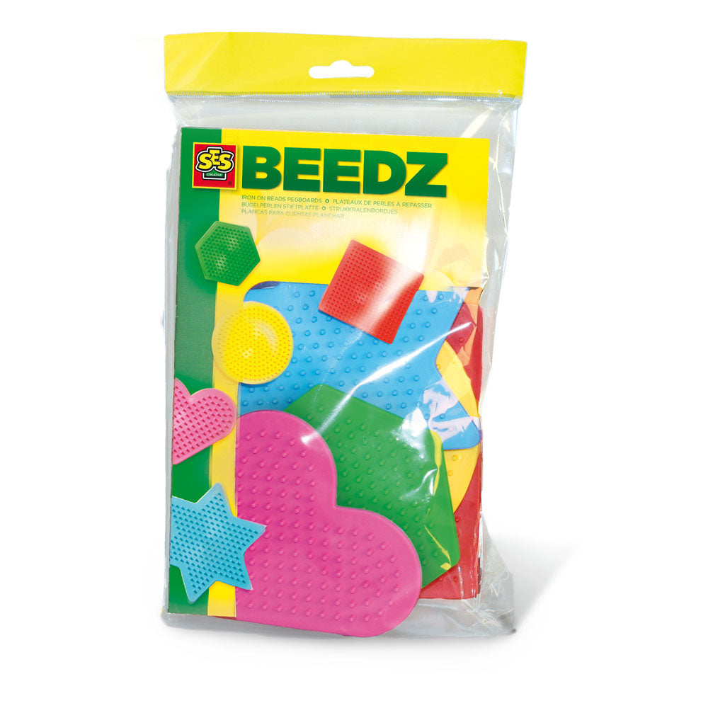SES Creative Beedz Iron-on Beads Pegboards Mosaic Set, 5 Pieces