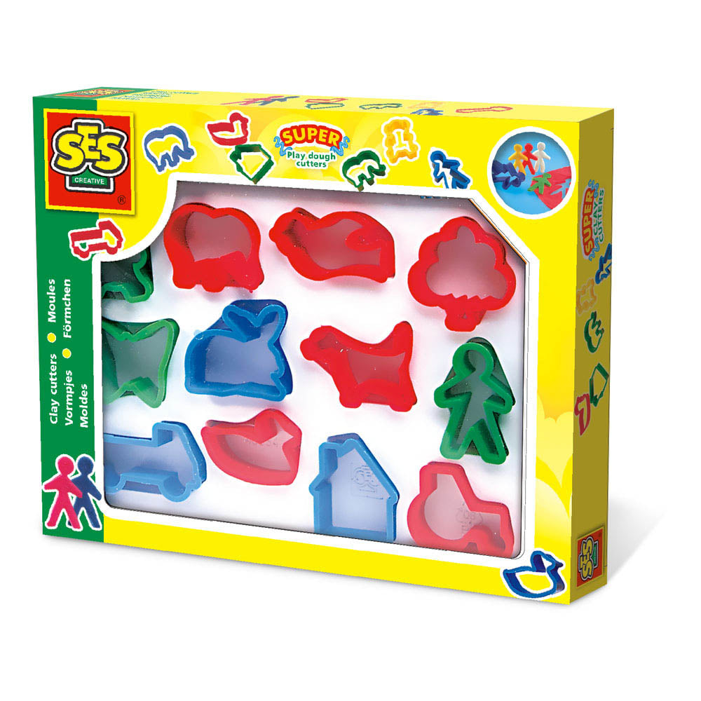 SES Creative Modelling Clay Cutters Set, 12 Pieces