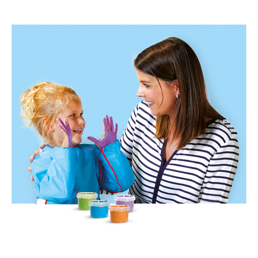 SES Creative My First Fluffy Washable Fingerpaint Set, 4 Paint Pots (110ml)
