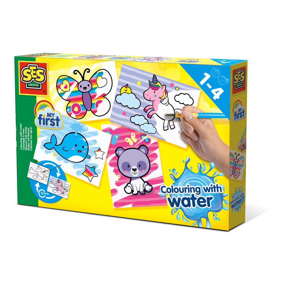 SES Creative My First Colouring with Water Fantasy Animals Set