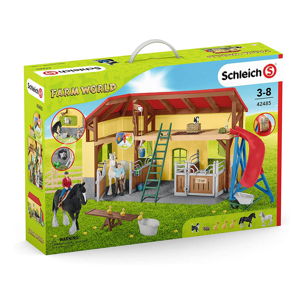Schleich Farm World Children's Horse Stable with Accessories