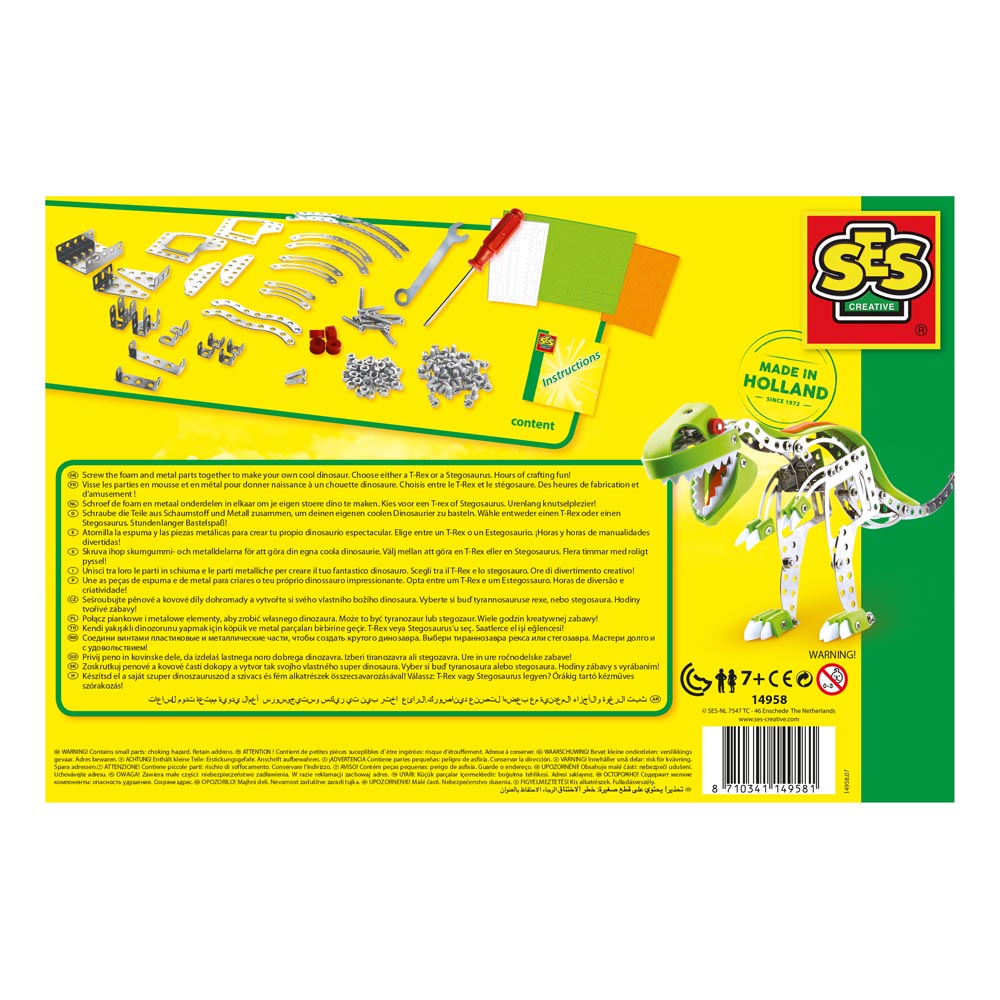 SES Creative Metal Dinosaur Construction Set