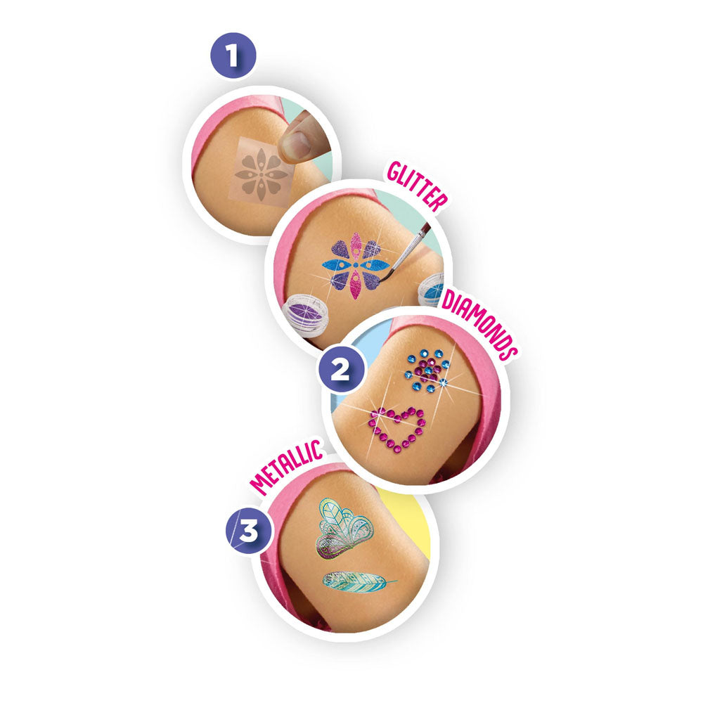 SES Creative 3-in-1 Glamour Temporary Tattoos Set