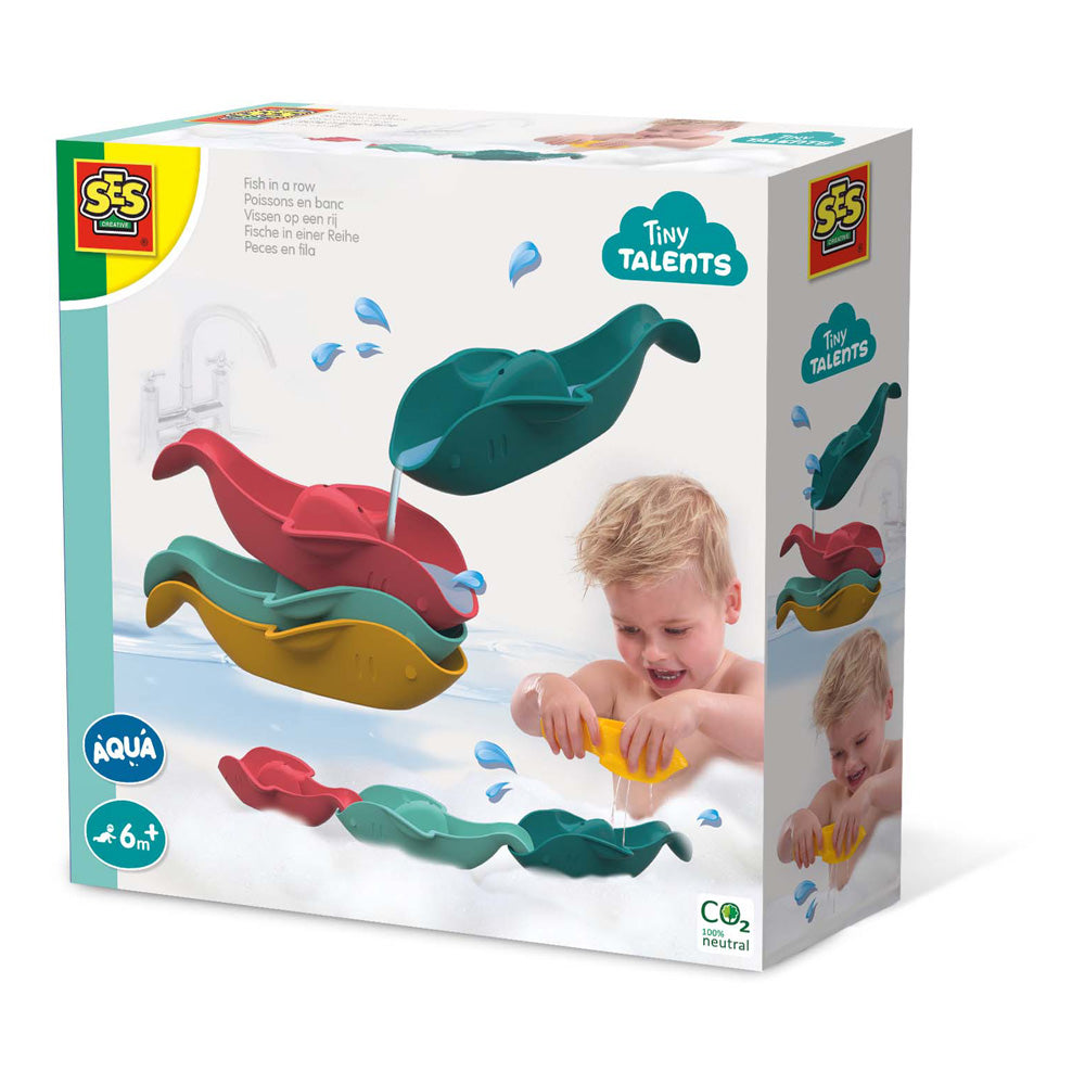 SES Creative Tiny Talents Fish in a Row Bath Toy