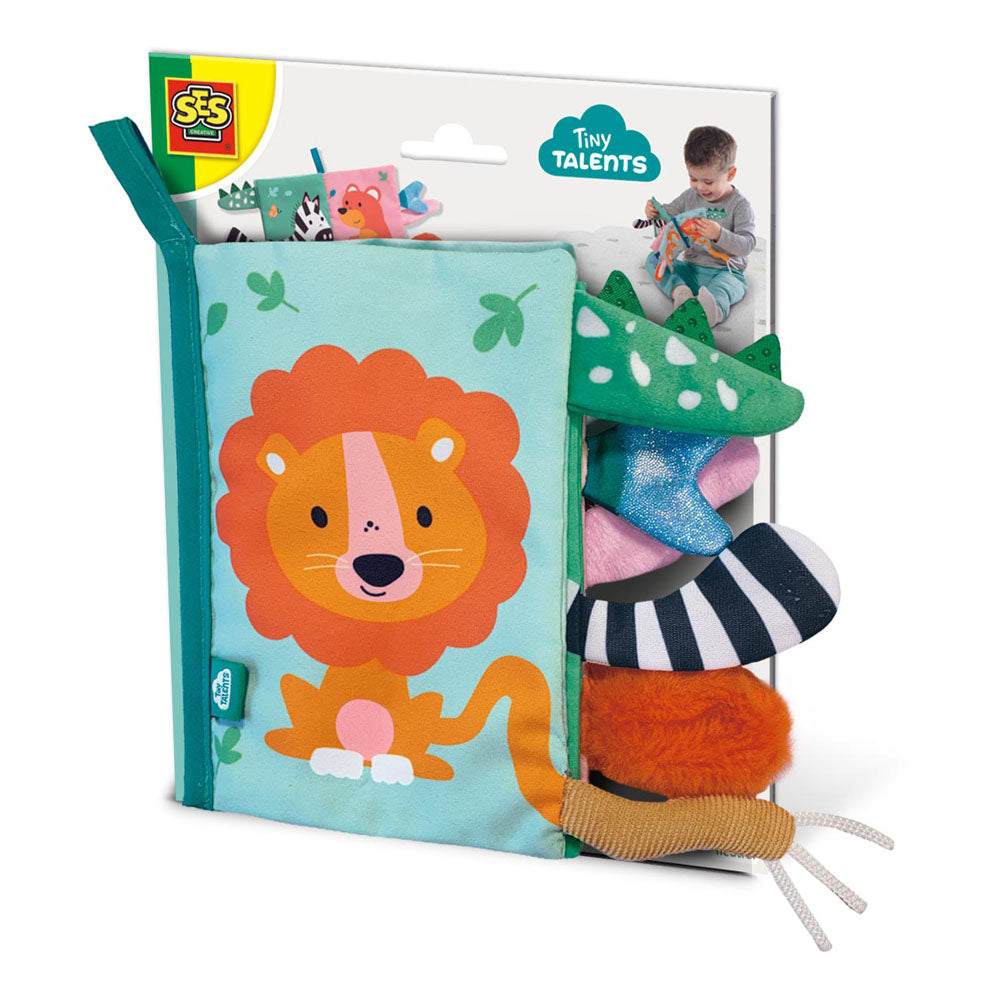 SES Creative Tiny Talents Sensory Animal Tails Cloth Book