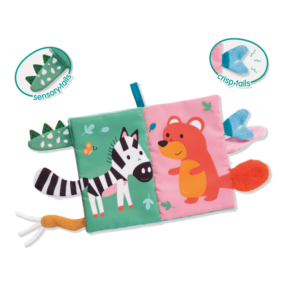 SES Creative Tiny Talents Sensory Animal Tails Cloth Book