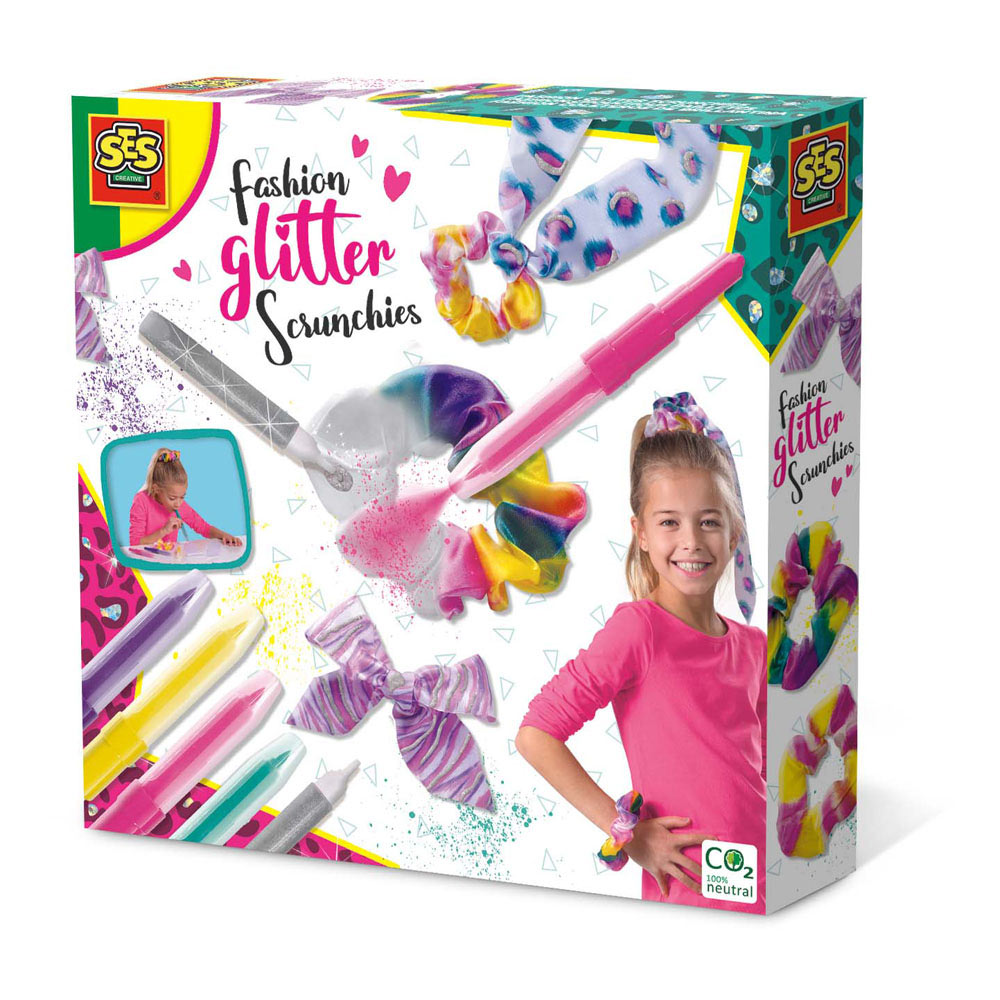 SES Creative Fashion Glitter Scrunchies Set