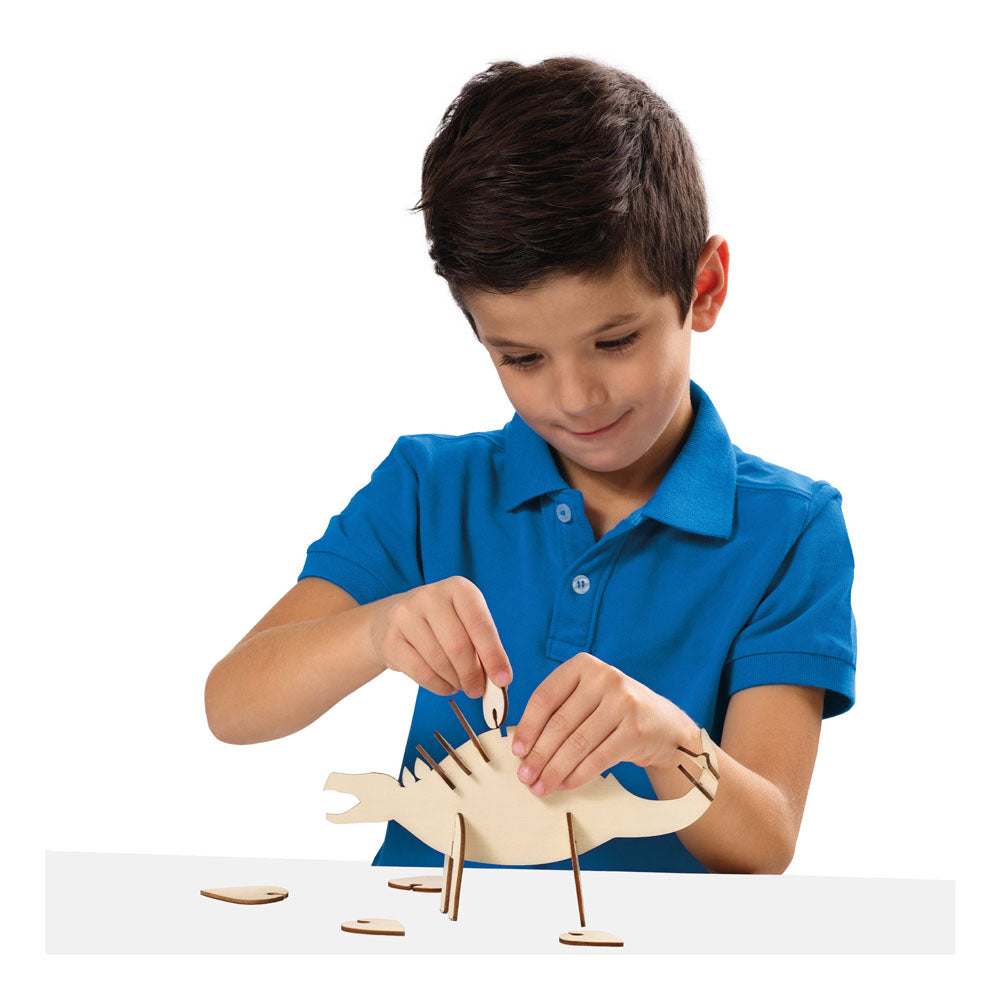SES Creative Wooden Dino Glow-in-the-Dark Kit