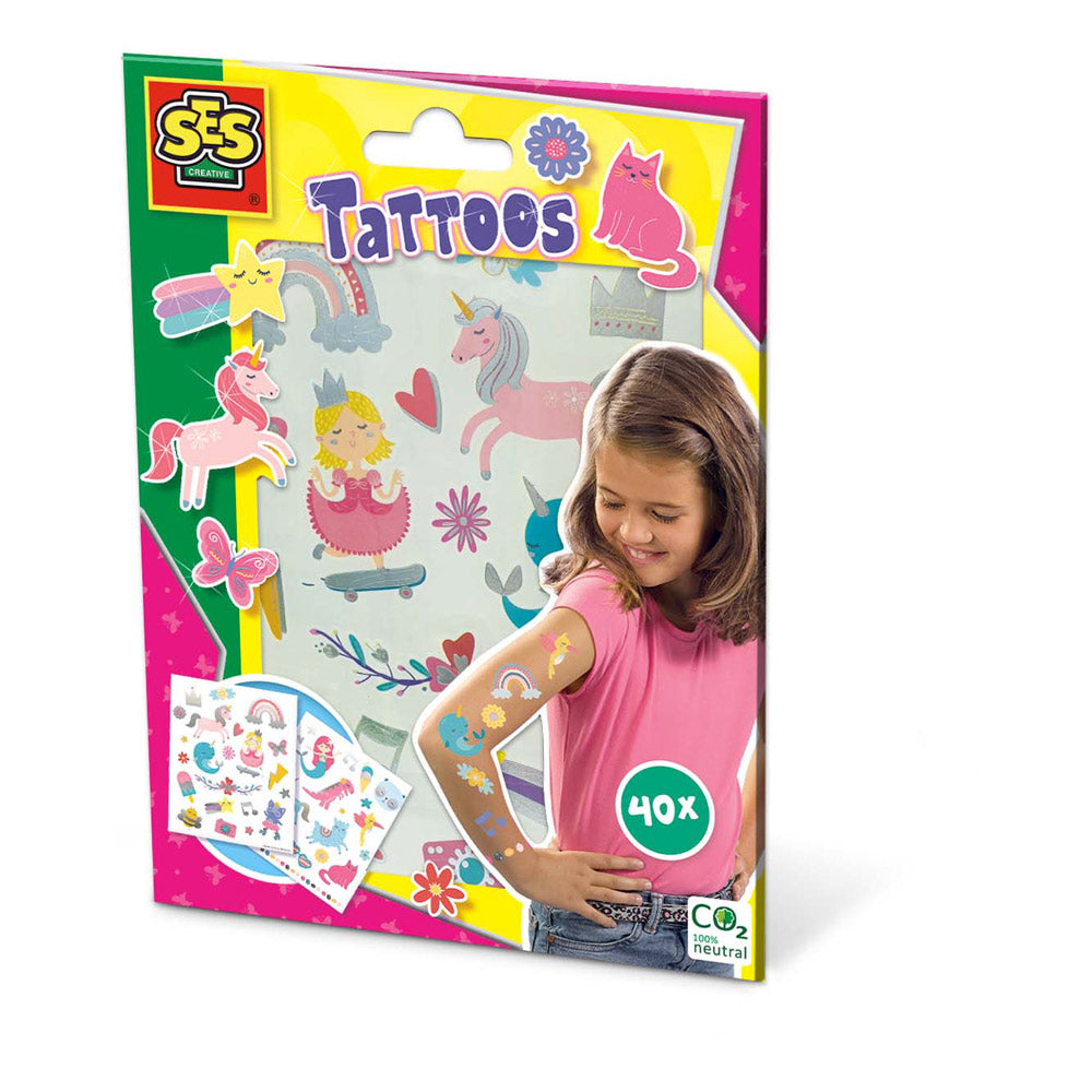 SES Creative Tattoos for Fairy Tales, 40 Metallic Effect Temporary Tattoos