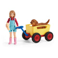 Schleich Farm World Puppy Wagon Ride Toy Figure Set