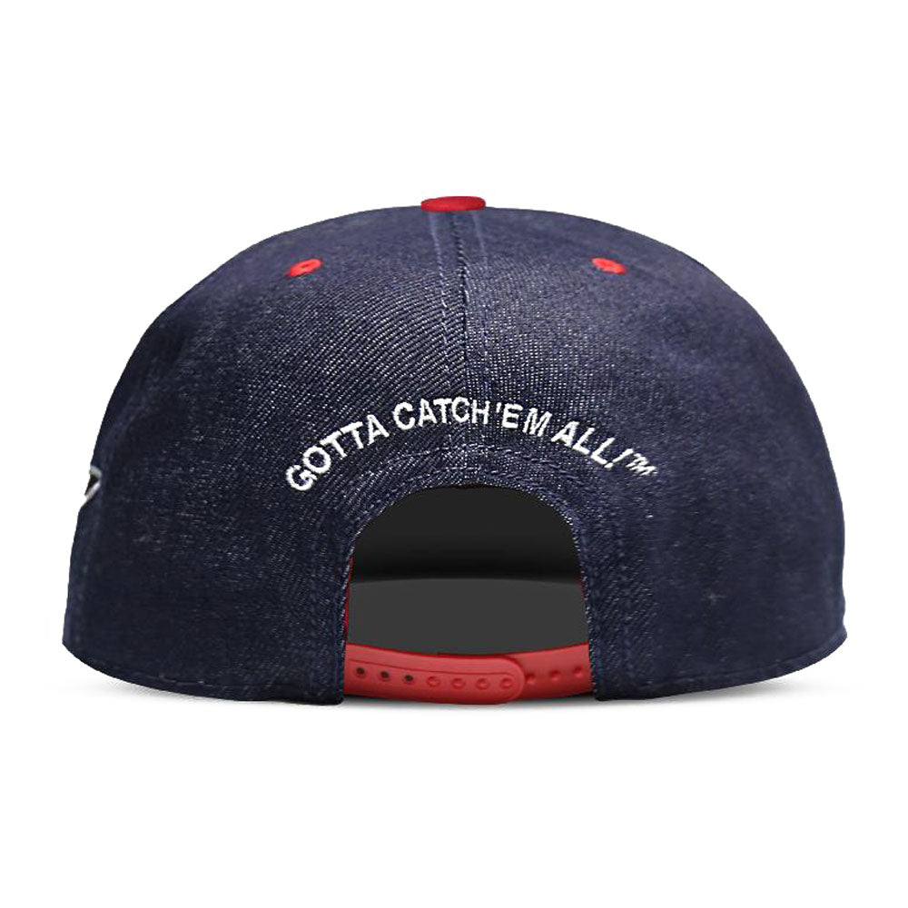 Pokemon Pokeball Denim Snapback Baseball Cap