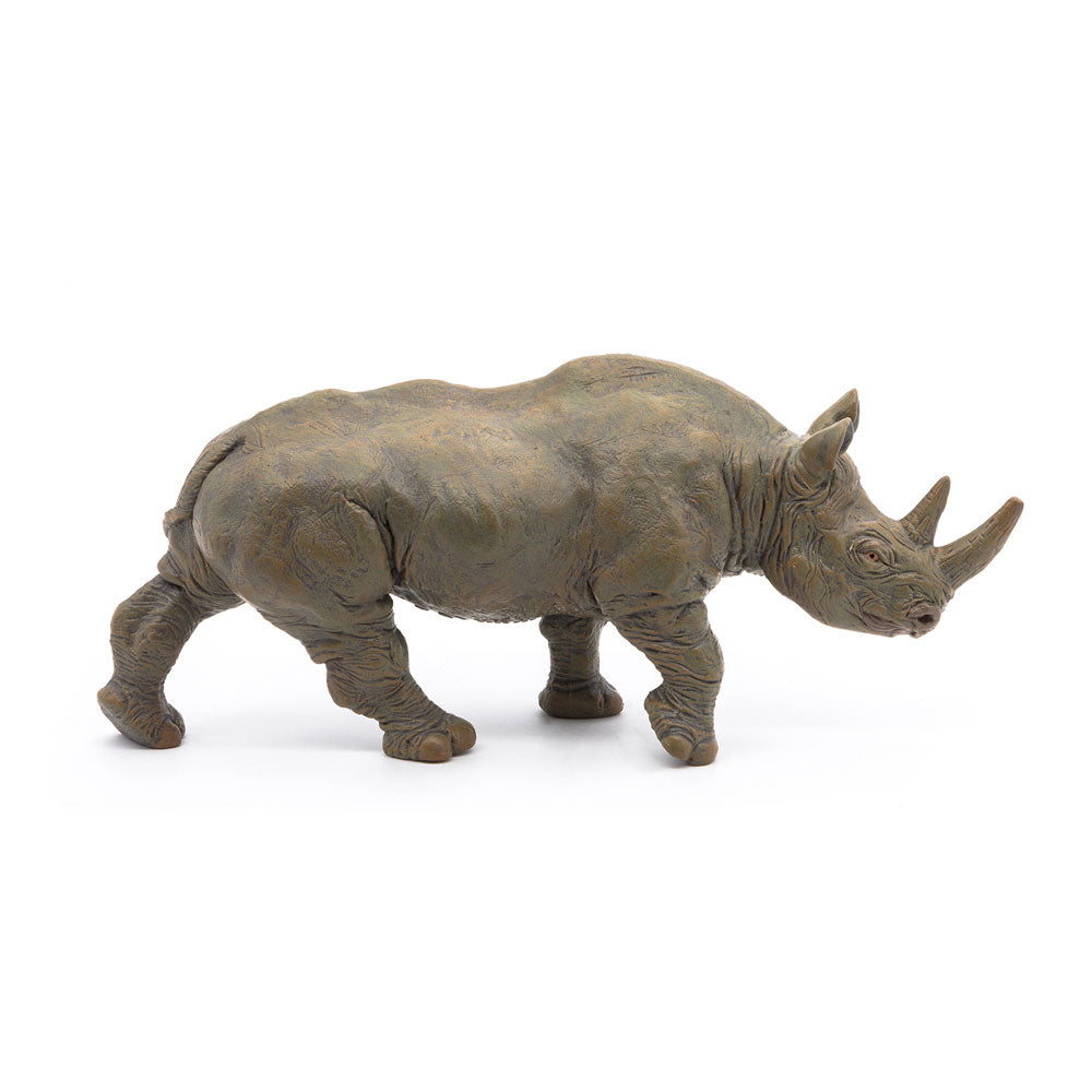Papo Wild Animal Kingdom Black Rhinoceros Toy Figure