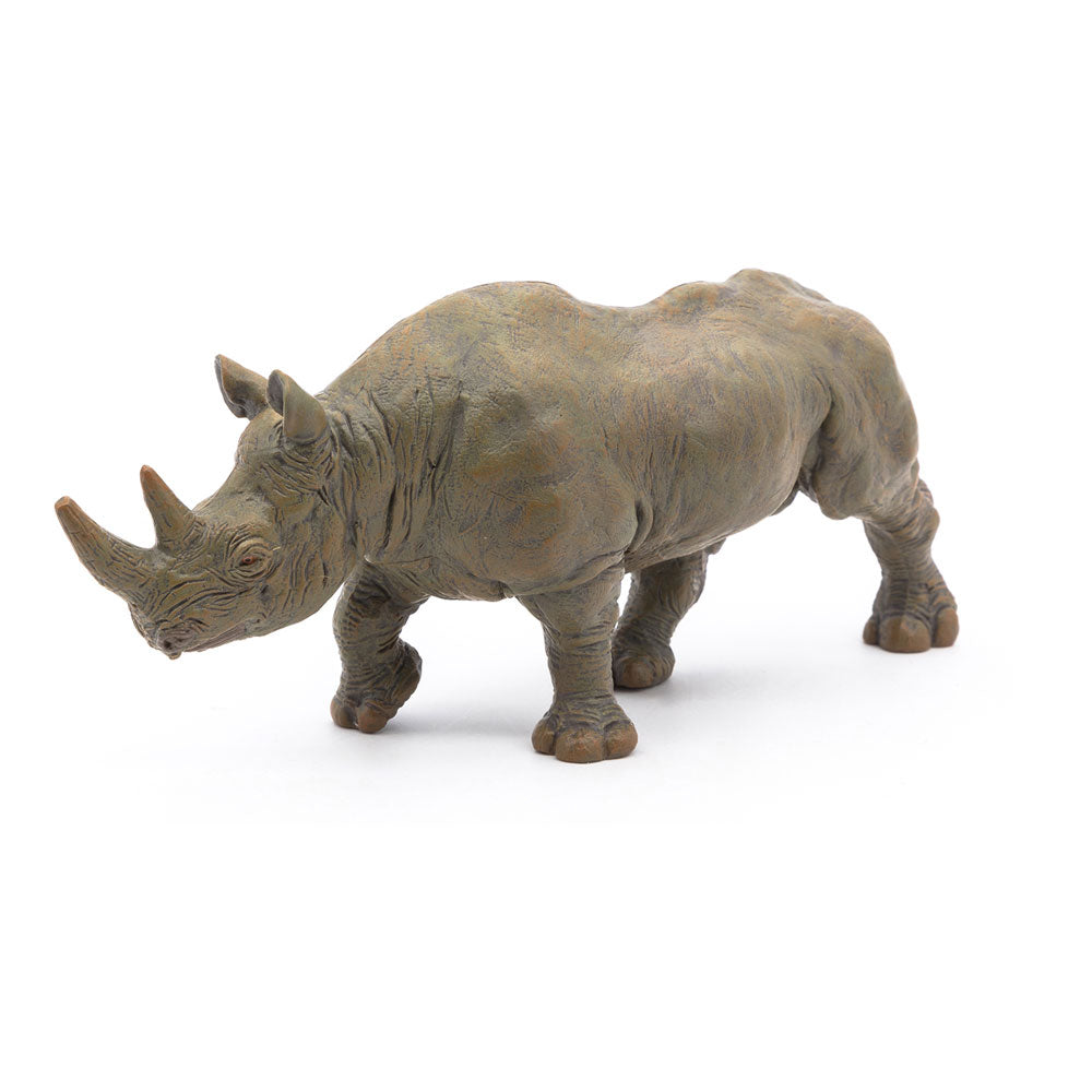 Papo Wild Animal Kingdom Black Rhinoceros Toy Figure