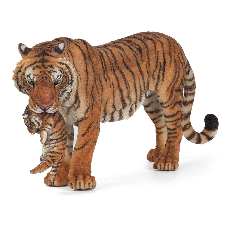 Papo Wild Animal Kingdom Tigress with Cub Toy Figure