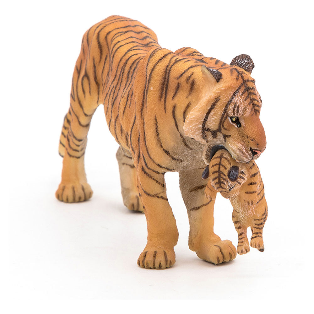 Papo Wild Animal Kingdom Tigress with Cub Toy Figure
