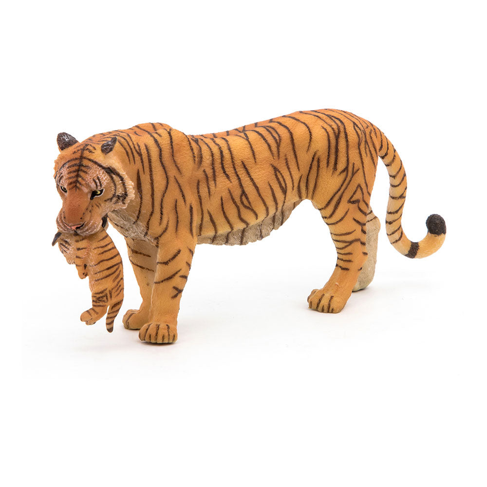 Papo Wild Animal Kingdom Tigress with Cub Toy Figure