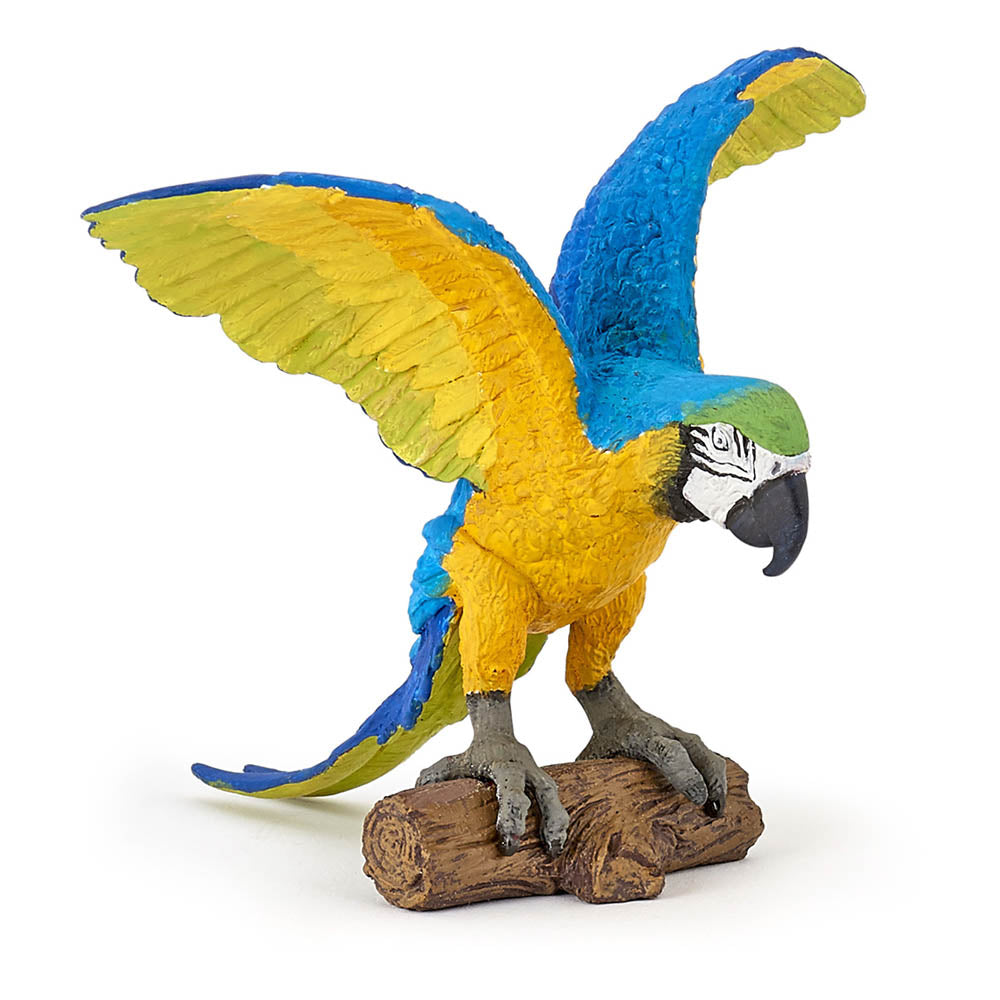 Papo Wild Animal Kingdom Blue Ara Parrot Toy Figure
