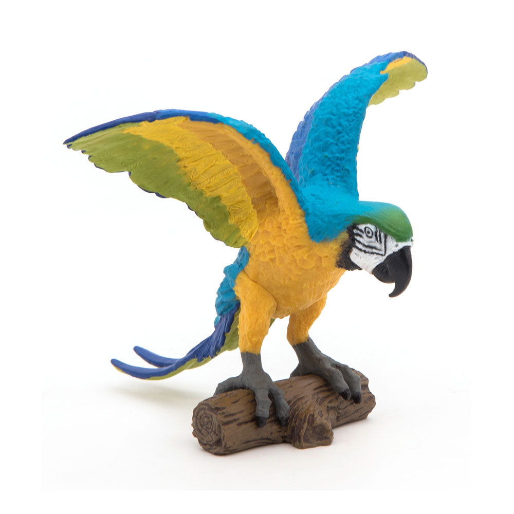 Papo Wild Animal Kingdom Blue Ara Parrot Toy Figure