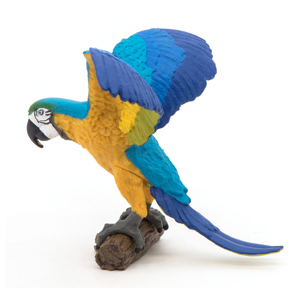 Papo Wild Animal Kingdom Blue Ara Parrot Toy Figure