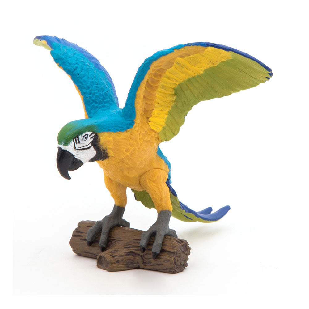Papo Wild Animal Kingdom Blue Ara Parrot Toy Figure