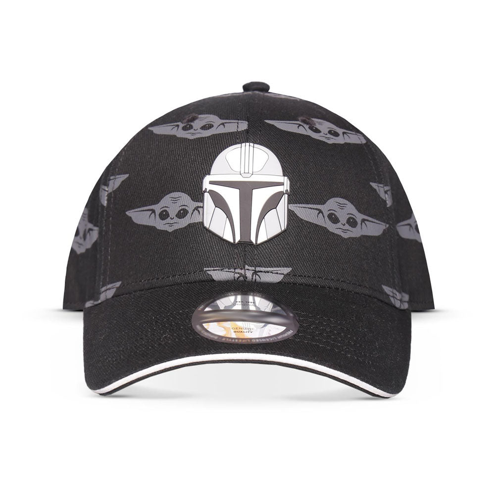 Star Wars The Mandalorian Helmet Patch with Grogu All-over Print Adjustable Baseball Cap