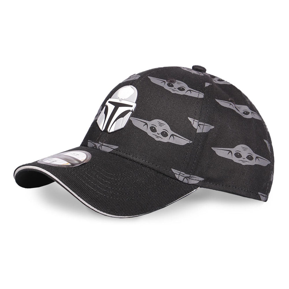 Star Wars The Mandalorian Helmet Patch with Grogu All-over Print Adjustable Baseball Cap