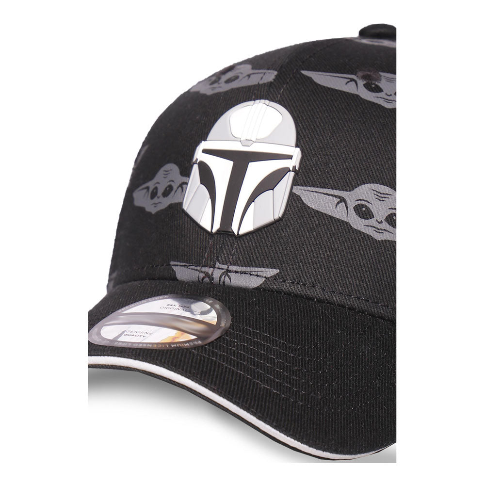 Star Wars The Mandalorian Helmet Patch with Grogu All-over Print Adjustable Baseball Cap