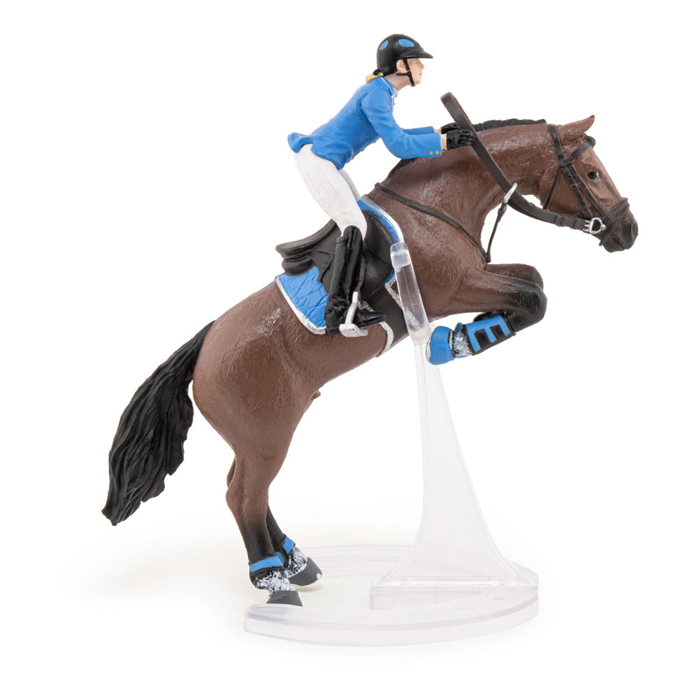 Papo Horse and Ponies Jumping Horse with Riding Girl Toy Figure