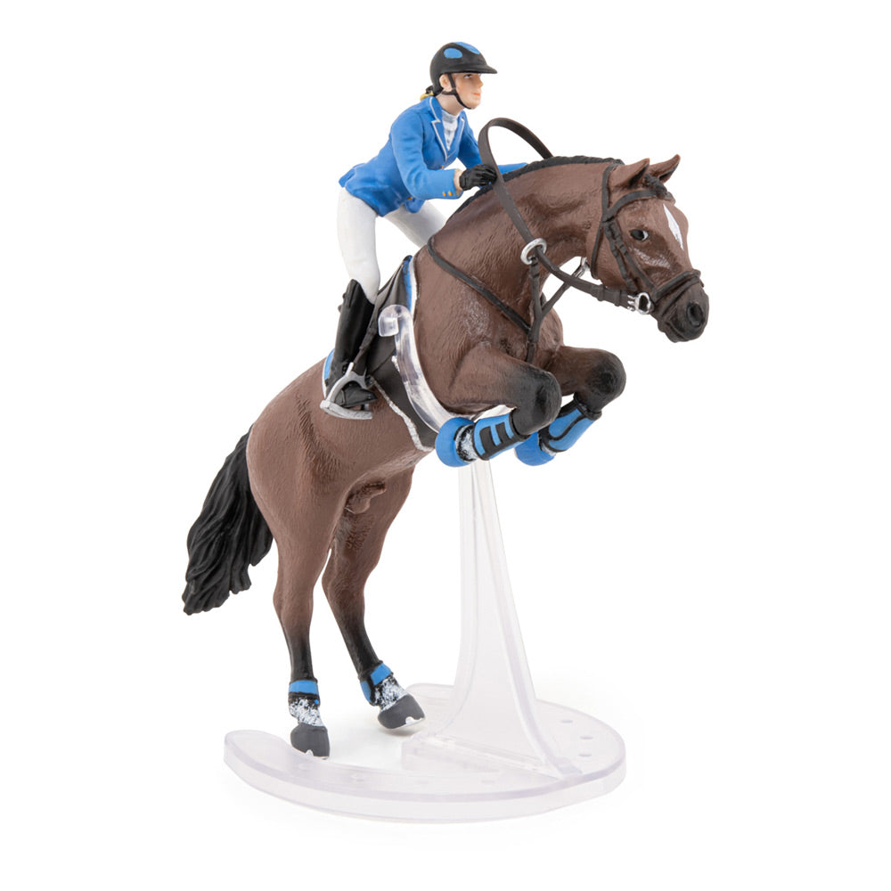 Papo Horse and Ponies Jumping Horse with Riding Girl Toy Figure