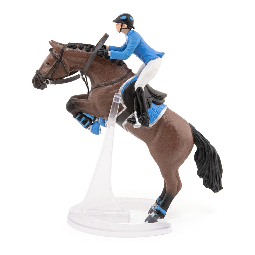 Papo Horse and Ponies Jumping Horse with Riding Girl Toy Figure