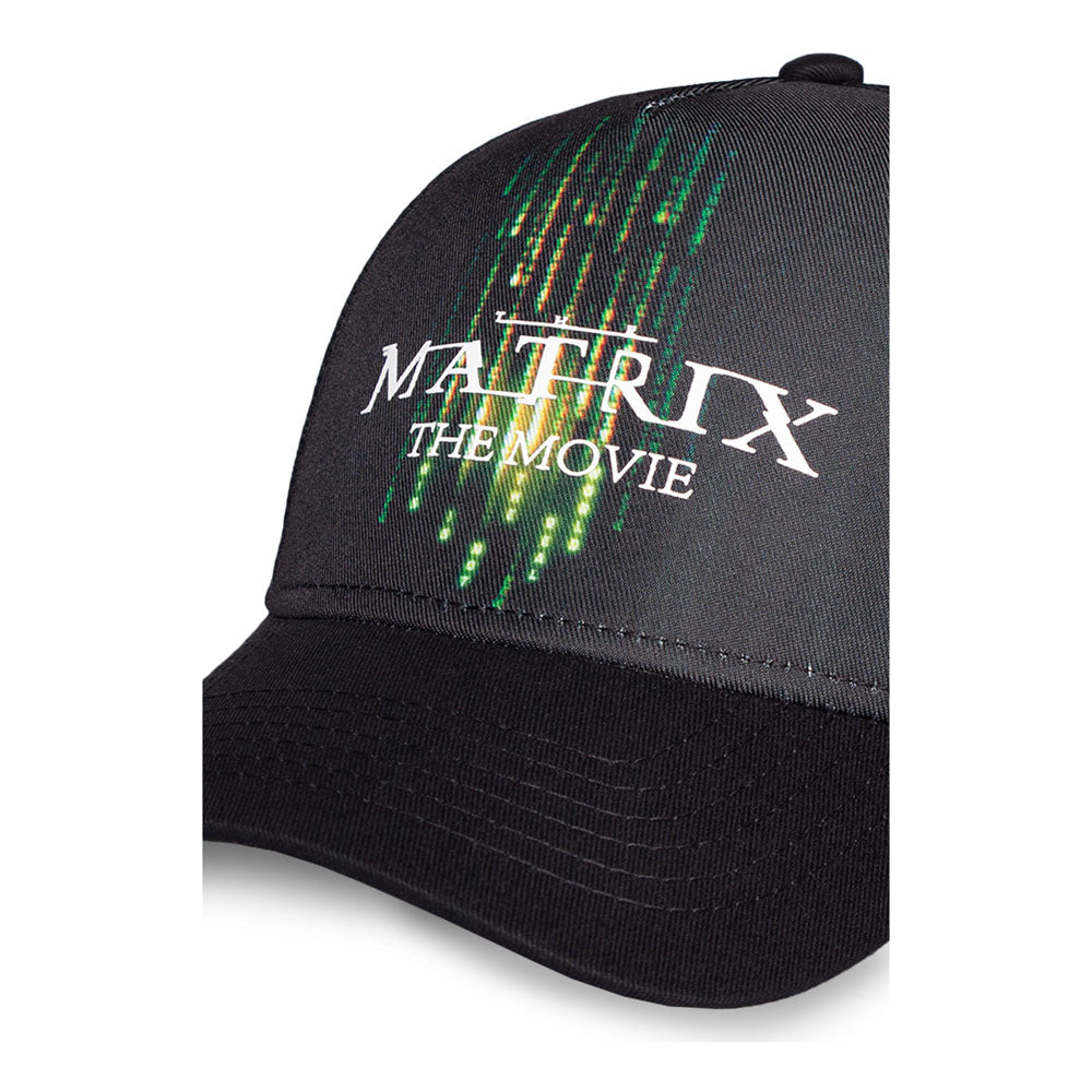 The Matrix Resurrections Green Poster Logo Adjustable Baseball Cap