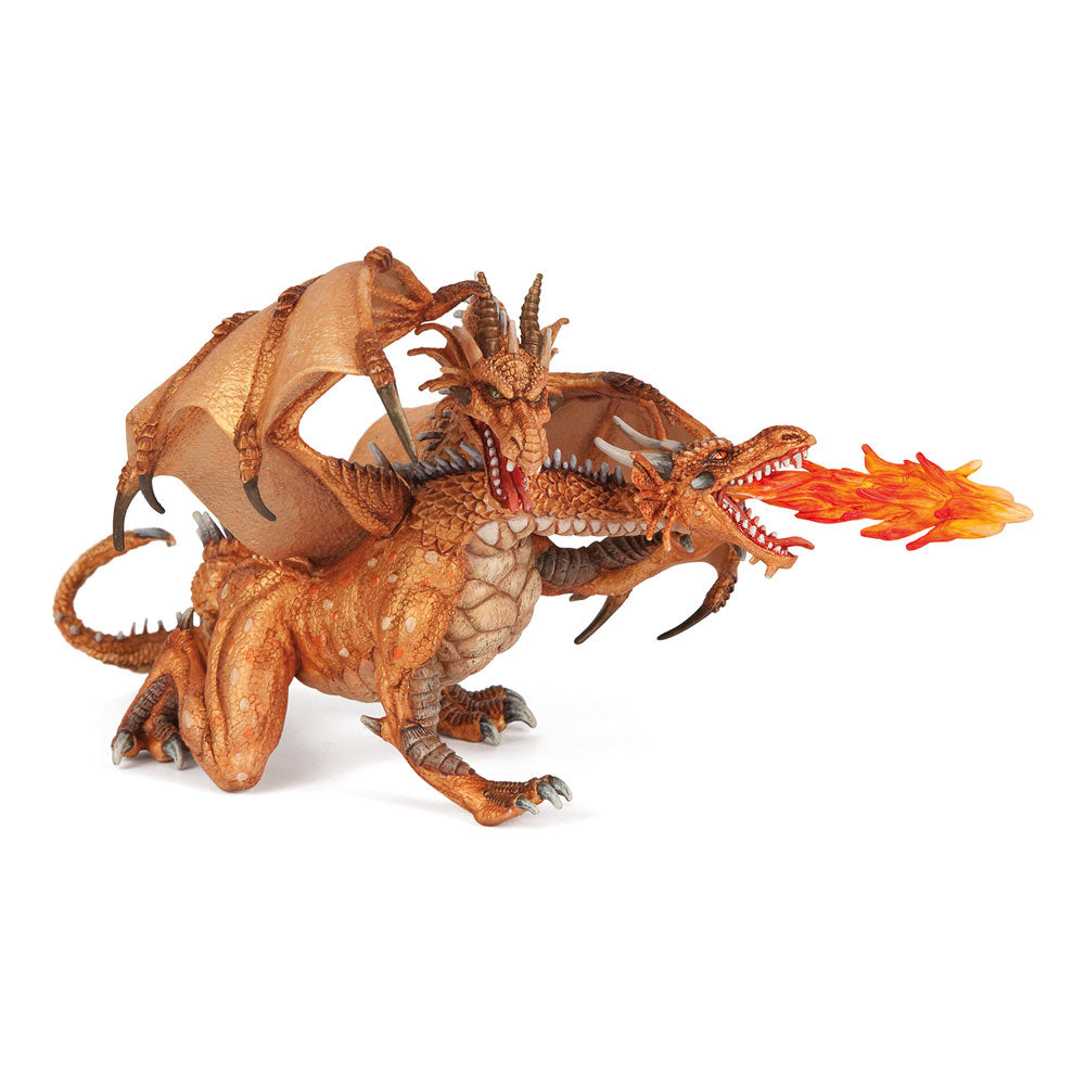 Papo Fantasy World Gold Two Headed Dragon Toy Figure