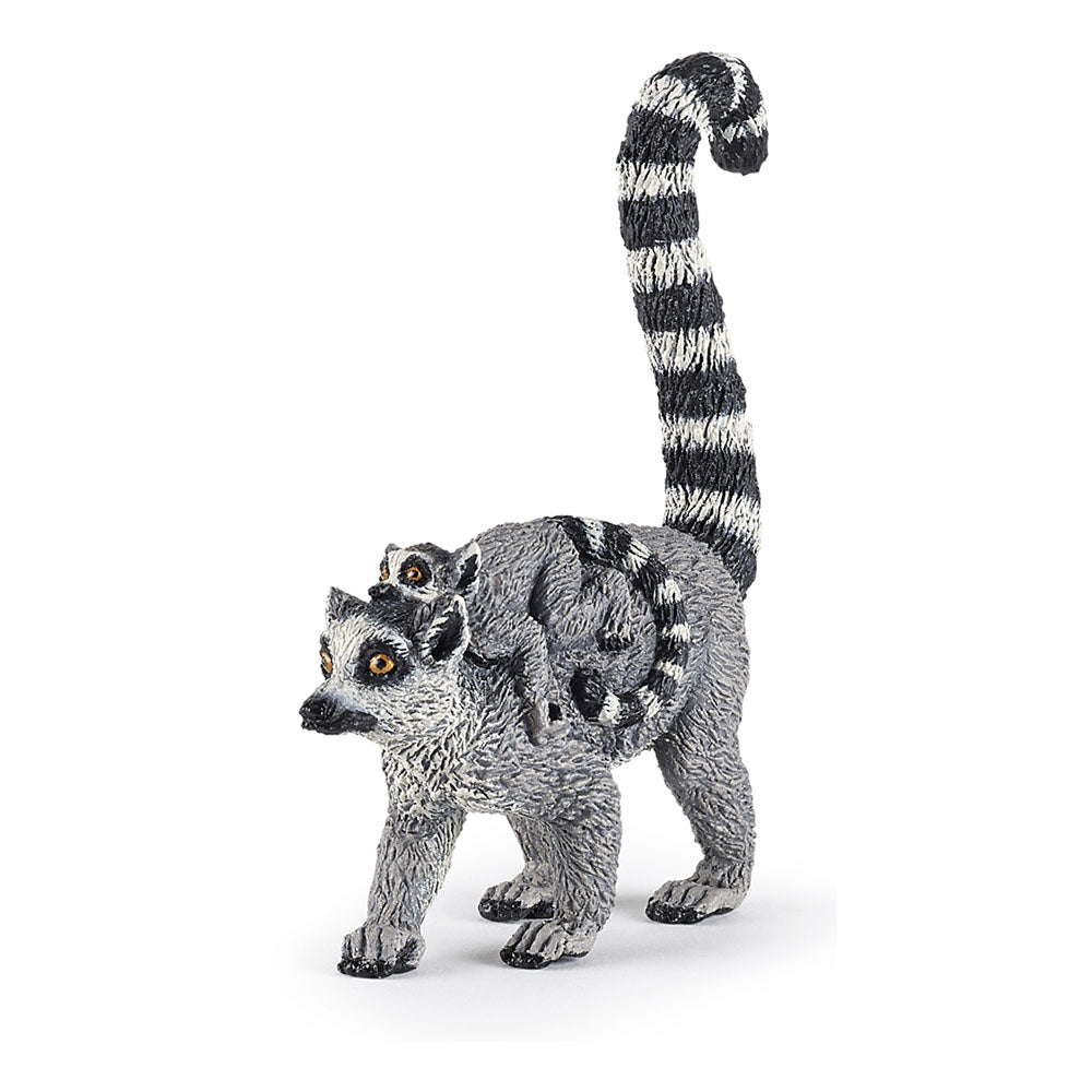 Papo Wild Animal Kingdom Lemur and Baby Toy Figure