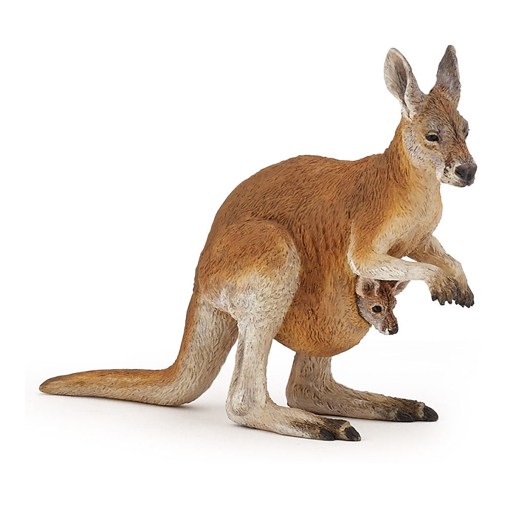 Papo Wild Animal Kingdom Kangaroo with Joey Toy Figure