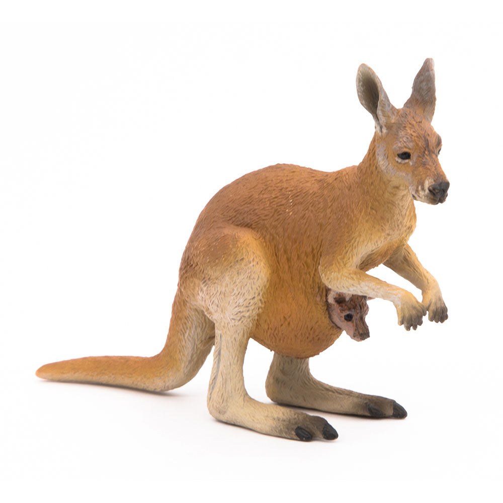 Papo Wild Animal Kingdom Kangaroo with Joey Toy Figure