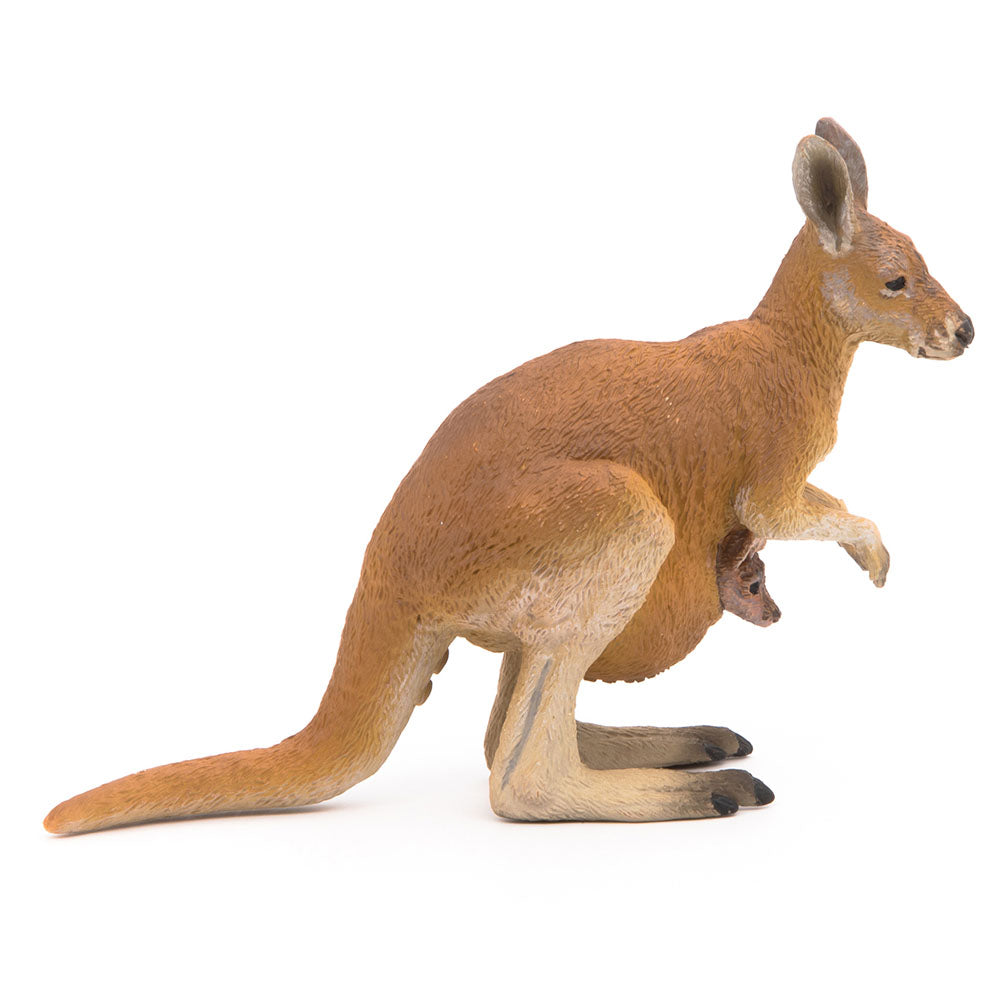 Papo Wild Animal Kingdom Kangaroo with Joey Toy Figure