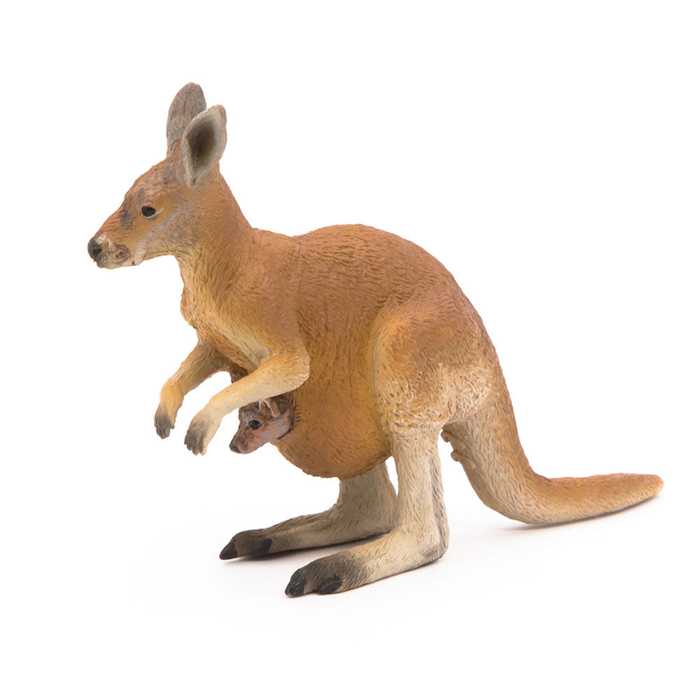 Papo Wild Animal Kingdom Kangaroo with Joey Toy Figure