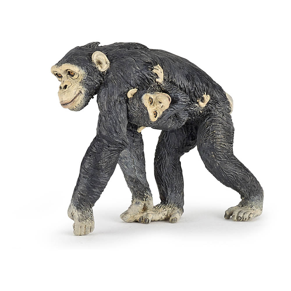 Papo Wild Animal Kingdom Chimpanzee and Baby Toy Figure