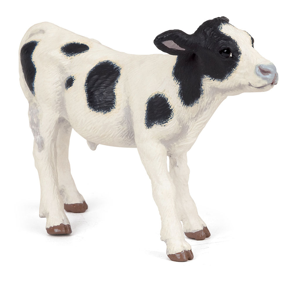Papo Farmyard Friends Black and White Calf Toy Figure