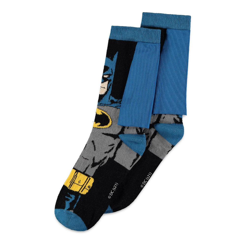 DC Comics Batman Dark Knight with Cape Unisex Novelty Socks - 1-Pack
