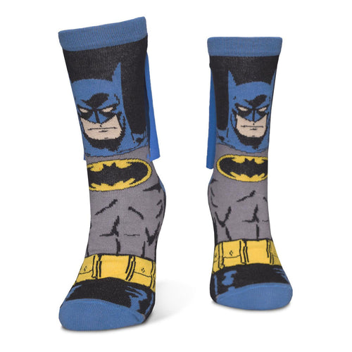 DC Comics Batman Dark Knight with Cape Unisex Novelty Socks - 1-Pack