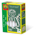 SES Creative White Chalks, 12 Pieces