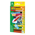 SES Creative Triangular Grip Thick Colouring Pencils, 16 Pieces
