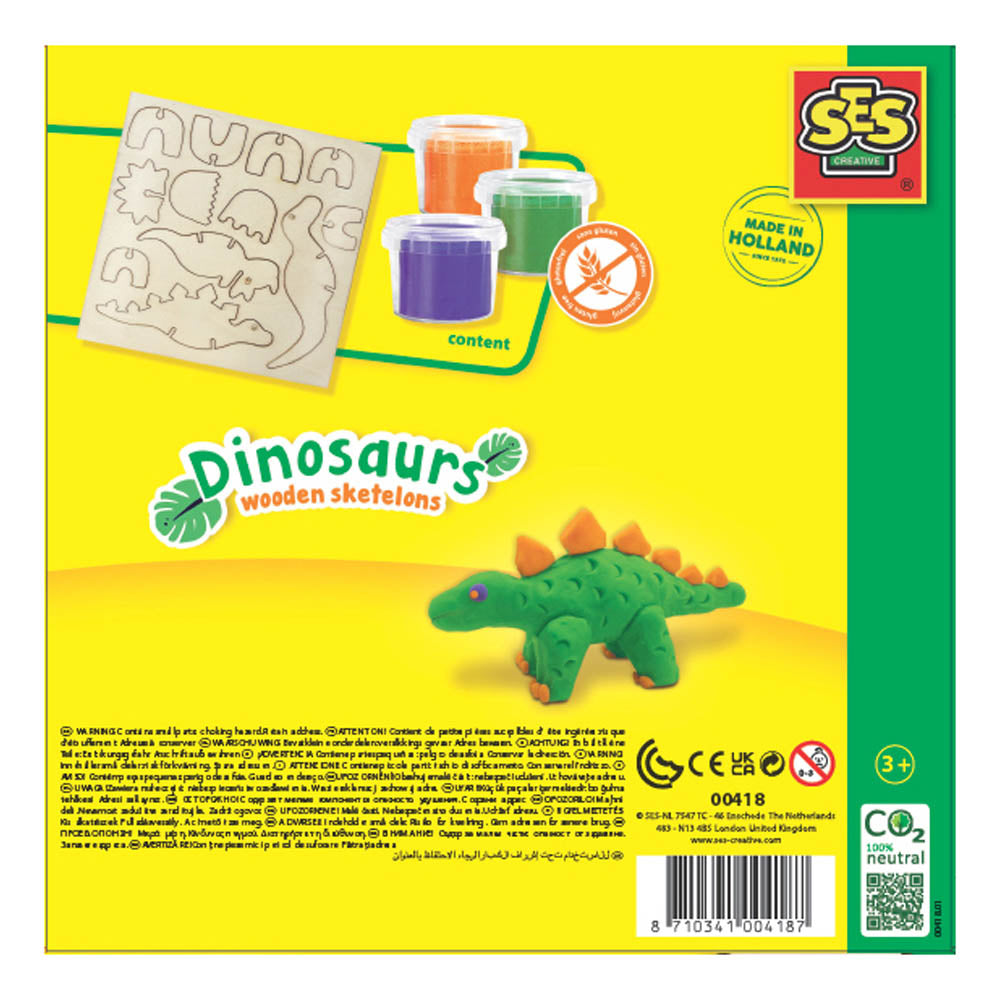 SES Creative Dinosaurs Wooden Skeletons Dough Set