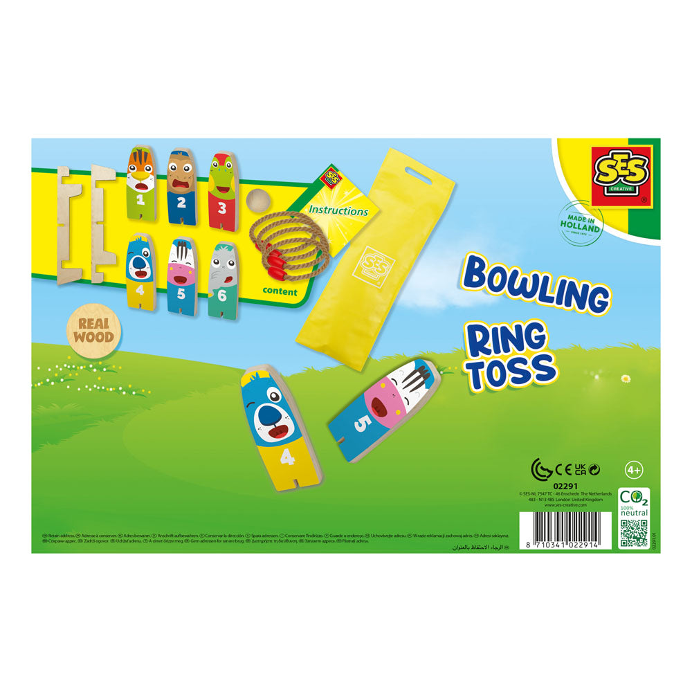 SES Creative 2-in-1 Bowling and Ring Toss Game