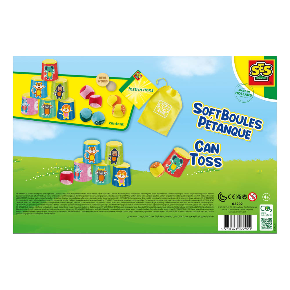 SES Creative 2-in-1 Can Toss and Soft Boules Petanque Game