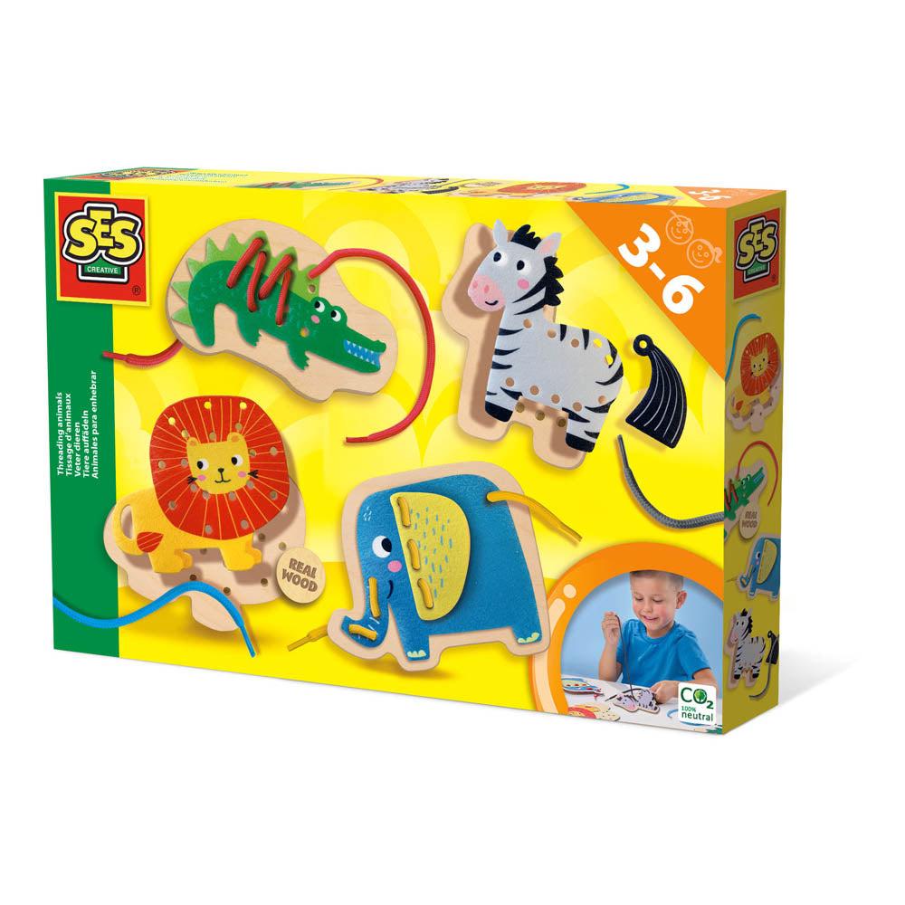 SES Creative Threading Animals Set