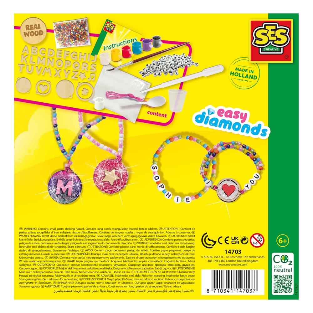 SES Creative Easy Diamonds Letter Jewellery
